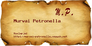 Murvai Petronella névjegykártya